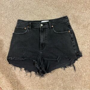 Black Abercrombie and Fitch Curve Love Denim Shorts